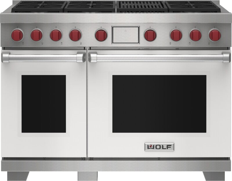 Wolf 48" Dual Fuel Range - 6 Burners and Infrared Charbroiler - Stainless Steel (DF48650CSP)