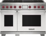 Wolf 48" Dual Fuel Range - 6 Burners and Infrared Charbroiler - Stainless Steel (DF48650CSP)