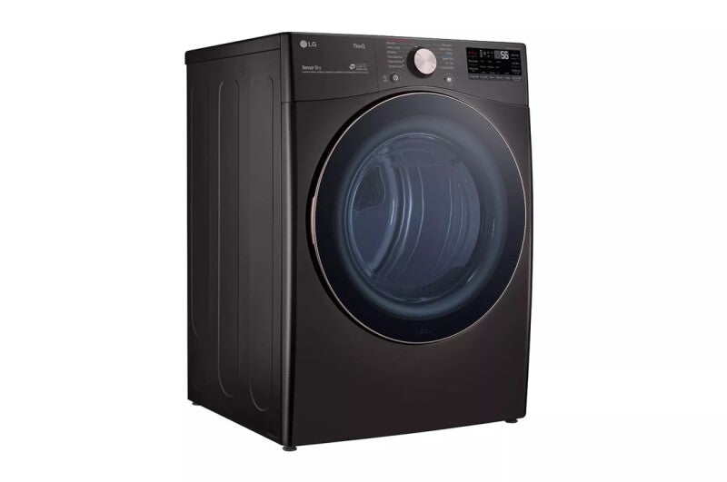 LG  7.4 Cu. Ft. Ultra Large Capacity Smart Wi-fi Enabled Front Load Electric Dryer With Turbosteam™ And Built-in Intelligence - Black Steel (DLEX4000B)