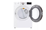 LG 7.4 cu. ft. Ultra Large Capacity Smart wi-fi Enabled Front Load Electric Dryer with TurboSteam™ and Built-In Intelligence - White (DLEX4000W)