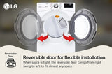 LG 7.4 cu. ft. Ultra Large Capacity Smart wi-fi Enabled Front Load Electric Dryer with TurboSteam™ and Built-In Intelligence - White (DLEX4200W)