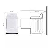 LG 7.3 cu. ft. Rear Control Gas Dryer with Sensor Dry - White (DLG6101W)