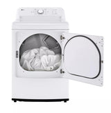 LG  7.3 Cu. Ft. Rear Control Gas Energy Star Dryer With Sensor Dry - White (DLG6101W)