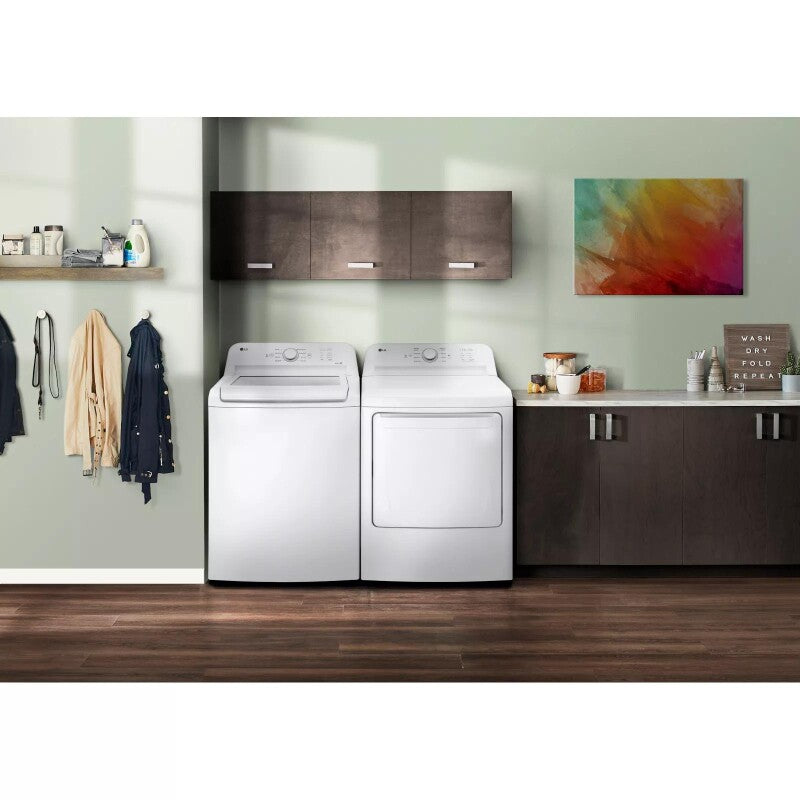 LG 7.3 cu. ft. Rear Control Gas Dryer with Sensor Dry - White (DLG6101W)