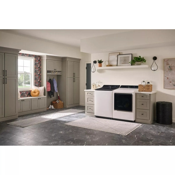 LG 7.3 cu. ft. Ultra Large Capacity Rear Control Gas Dryer with LG EasyLoad™ Door and AI Sensing - Alpine White (DLG8401WE)