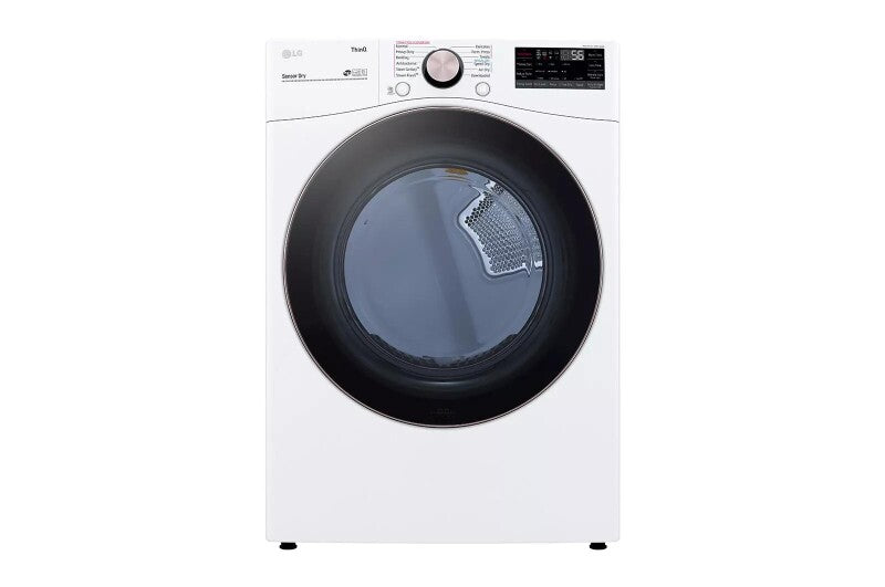 LG 7.4 cu. ft. Ultra Large Capacity Smart wi-fi Enabled Front Load Gas Dryer with TurboSteam™ and Built-In Intelligence - White (DLGX4001W)