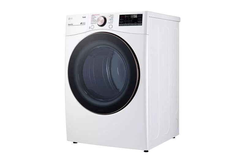 LG 7.4 cu. ft. Ultra Large Capacity Smart wi-fi Enabled Front Load Gas Dryer with TurboSteam™ and Built-In Intelligence - White (DLGX4001W)