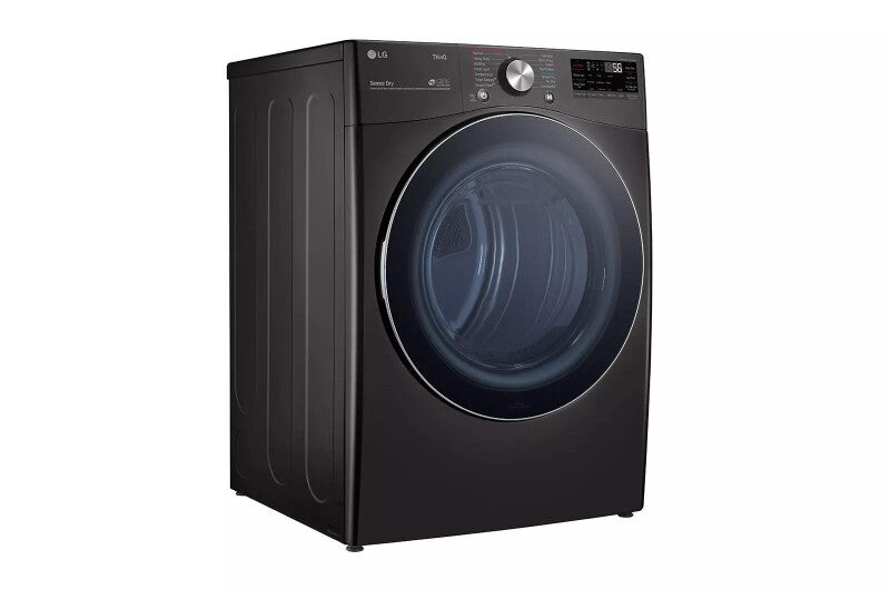 LG  7.4 Cu. Ft. Ultra Large Capacity Smart Wi-fi Enabled Front Load Gas Dryer With Turbosteam™ And Built-in Intelligence - Black Steel (DLGX4201B)