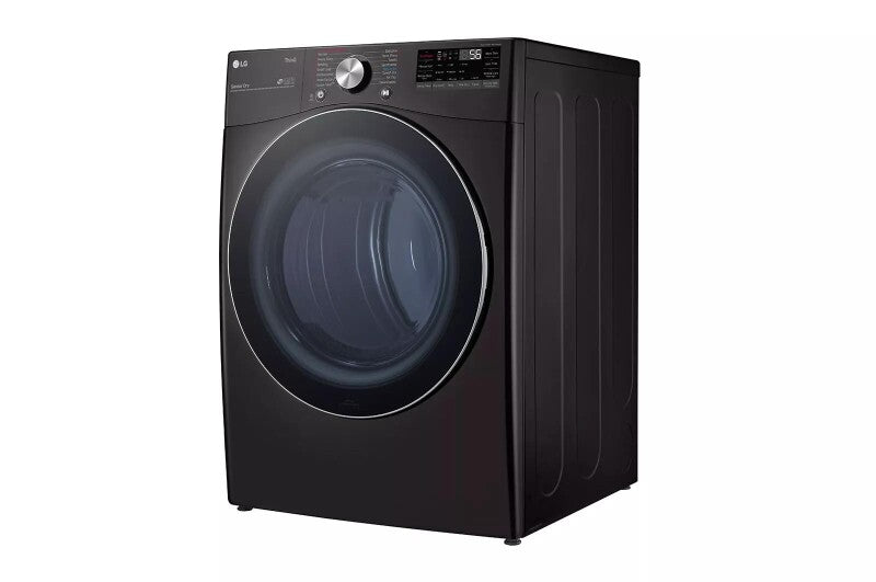 LG  7.4 Cu. Ft. Ultra Large Capacity Smart Wi-fi Enabled Front Load Gas Dryer With Turbosteam™ And Built-in Intelligence - Black Steel (DLGX4201B)