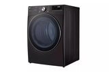 LG  7.4 Cu. Ft. Ultra Large Capacity Smart Wi-fi Enabled Front Load Gas Dryer With Turbosteam™ And Built-in Intelligence - Black Steel (DLGX4201B)
