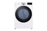 LG 7.4 cu. ft. Ultra Large Capacity Smart wi-fi Enabled Front Load Gas Dryer with TurboSteam™ and Built-In Intelligence - White (DLGX4201W)