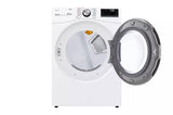LG 7.4 cu. ft. Ultra Large Capacity Smart wi-fi Enabled Front Load Gas Dryer with TurboSteam™ and Built-In Intelligence - White (DLGX4201W)