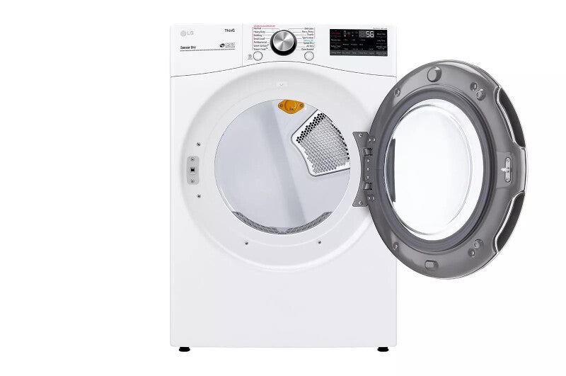 LG 7.4 cu. ft. Ultra Large Capacity Smart wi-fi Enabled Front Load Gas Dryer with TurboSteam™ and Built-In Intelligence - White (DLGX4201W)