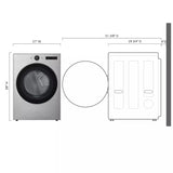LG  7.4 Cu. Ft. Ultra Large Capacity Smart Front Load Gas Dryer With Sensor Dry & Steam Technology - Graphite Steel (DLGX5501V)
