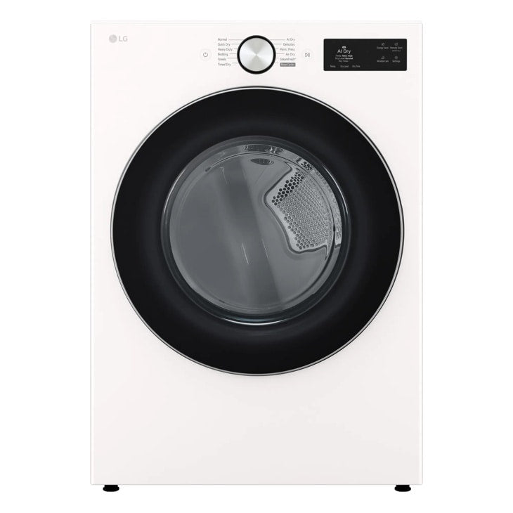 LG  7.4 Cu. Ft. Ultra Large Capacity Smart Front Load Gas Dryer With Turbosteam®, Ai Sensing And Hybrid Electronic Controls With Lcd Display - Alpine White (DLGX5801A)