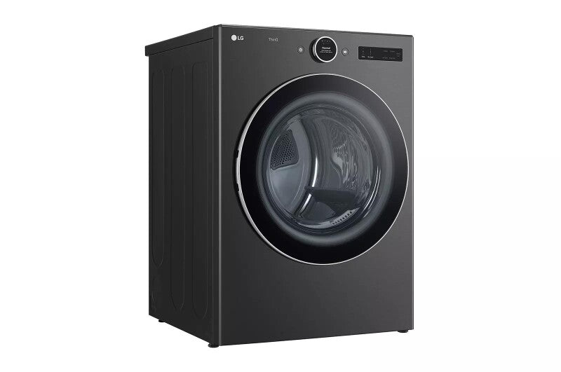 LG  7.4 Cu. Ft. Ultra Large Capacity Smart Front Load Gas Dryer With Built-in Intelligence & Turbosteam® - Black Steel (DLGX6701B)