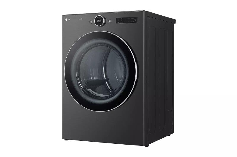 LG  7.4 Cu. Ft. Ultra Large Capacity Smart Front Load Gas Dryer With Built-in Intelligence & Turbosteam® - Black Steel (DLGX6701B)