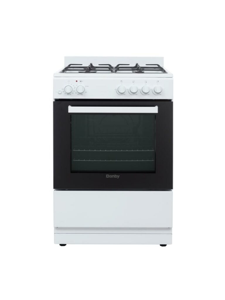 DANBY 24″ Wide Gas Range - White (DR24V1WGLP)