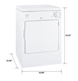 GE Spacemaker 120V 3.6 cu. ft. Capacity Portable Electric Dryer - White (DSKP333ECWW)