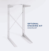 GE Spacemaker 240V 3.6 cu. ft. Capacity Stationary Electric Dryer - White (DSKS433EBWW)