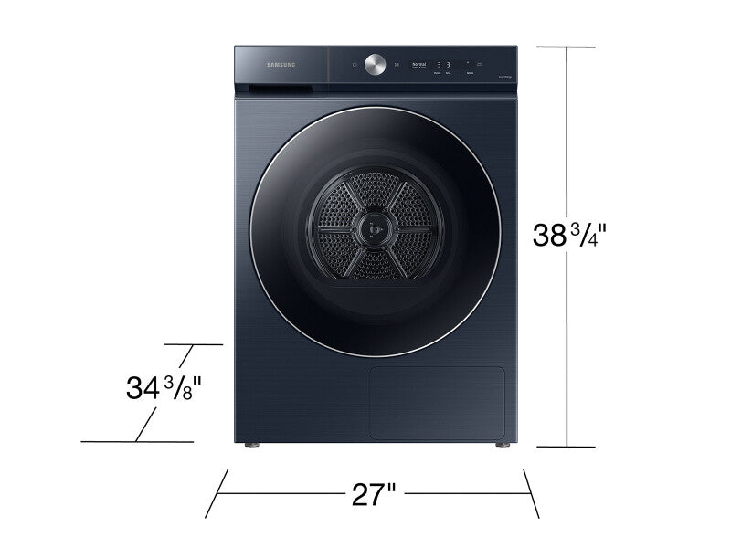 Samsung Bespoke 7.8 Cu. Ft Ventless Hybrid Heat Pump Dryer with AI Optimal Dry - Brushed Navy (DV53BB8900HDA2)
