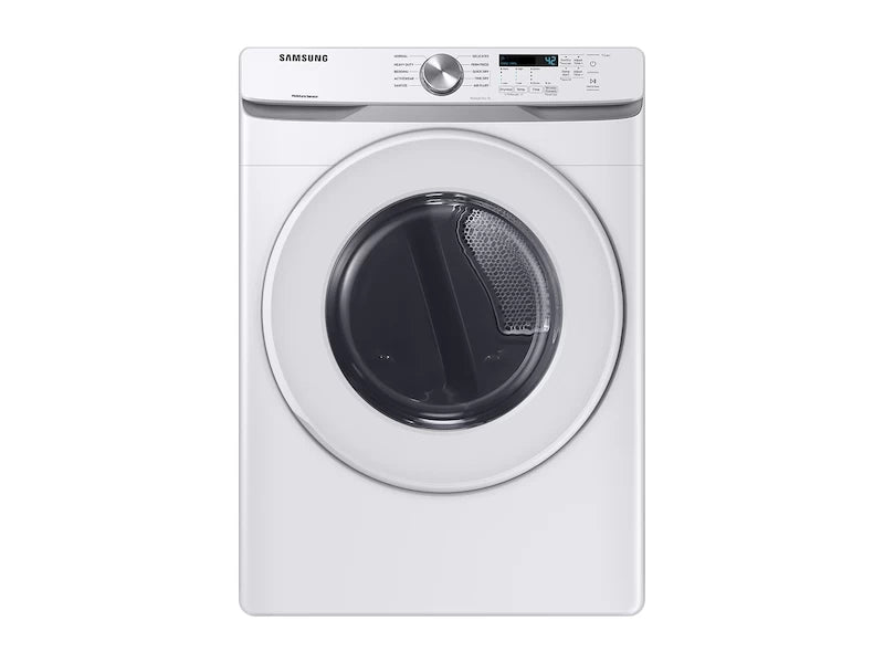 Samsung 7.5 cu. ft. Electric Dryer with Sensor Dry in White - White (DVE45T6000WA3)