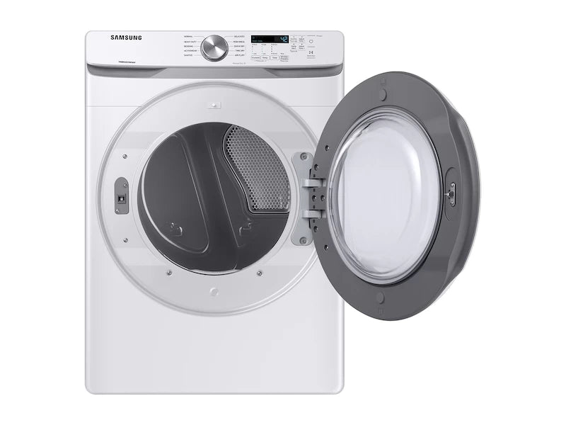 Samsung 7.5 cu. ft. Electric Dryer with Sensor Dry in White - White (DVE45T6000WA3)