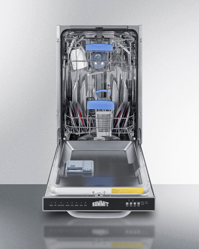 SUMMIT  18" Wide Built-In Dishwasher, ADA Compliant - Stainless Steel (DW185SSADA)