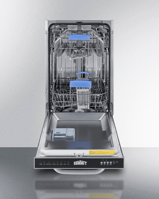 SUMMIT  18" Wide Built-In Dishwasher, ADA Compliant - Stainless Steel (DW185SSADA)