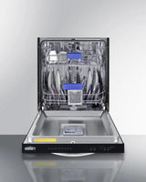 SUMMIT 24" Wide Built-In Dishwasher, ADA Compliant - Black (DW243BADA)