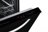 SUMMIT 24" Wide Built-In Dishwasher, ADA Compliant - Black (DW243BADA)