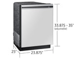 SAMSUNG Bespoke AutoRelease Smart 42dBA Dishwasher with StormWash+™ and Smart Dry in White Glass - White Glass (DW80BB707012AA)