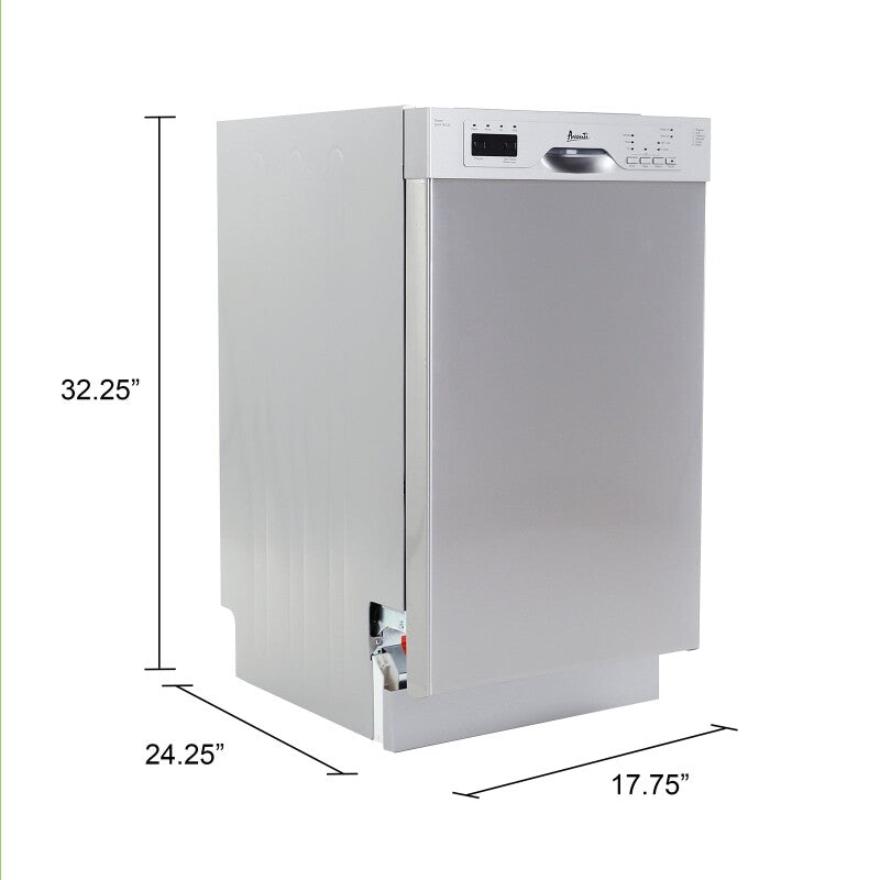 AVANTI  Avanti 18" Built In Dishwasher - White (DWF18V0W)