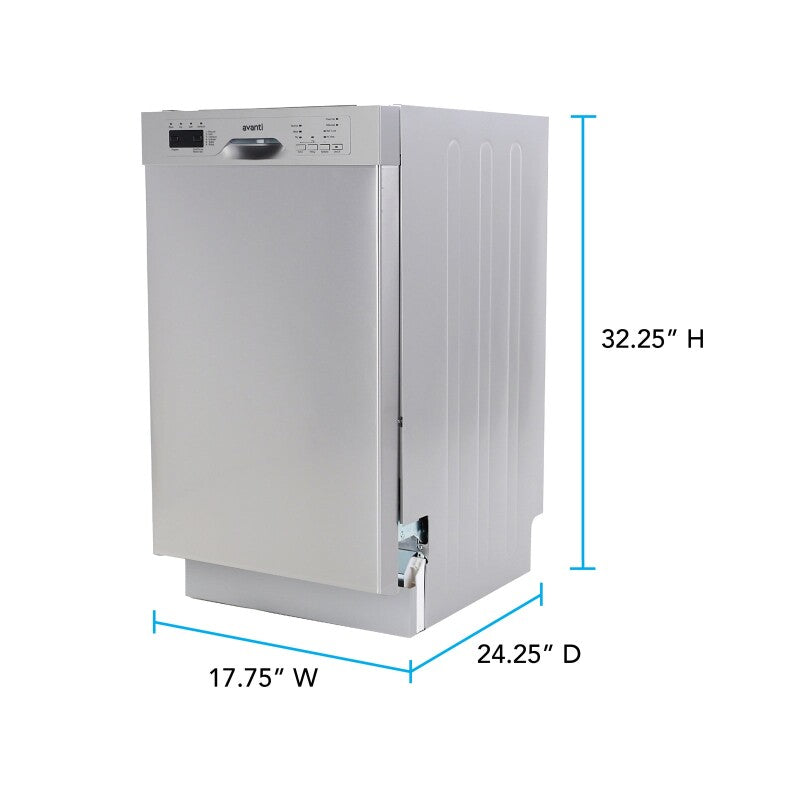 AVANTI  AVANTI D/W 18" - Stainless Steel (DWF18V3S)