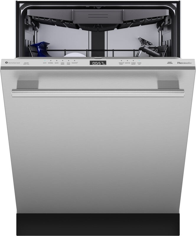 Thermador Emerald 24" Top Control Smart Built-In Tub Dishwasher with 3rd Rack and PowerBoost, 48 dBA - Stainless Steel (DWHD640EFM)