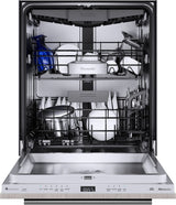 Thermador Emerald 24" Top Control Smart Built-In Stainless Steel Tub Dishwasher with 3rd Rack and PowerBoost, 48 dBA - Not Applicable (DWHD640EPR)