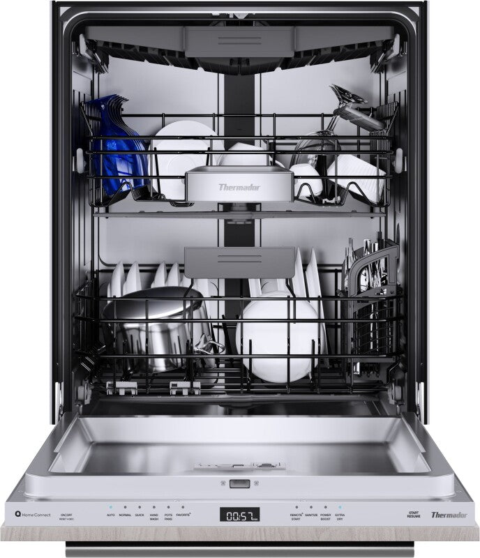 Thermador Emerald 24" Top Control Smart Built-In Stainless Steel Tub Dishwasher with 3rd Rack and PowerBoost, 48 dBA - Not Applicable (DWHD640EPR)
