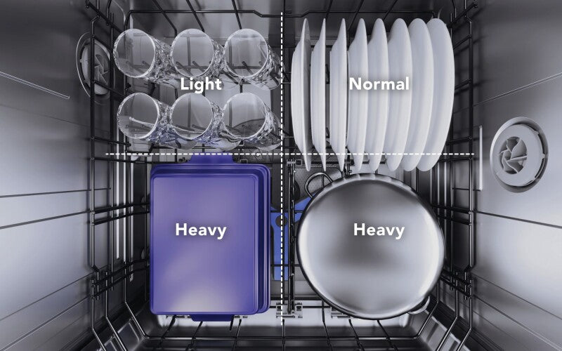 Thermador Sapphire 24" Top Control Smart Built-In Stainless Steel Tub Dishwasher with 3rd Rack and Interior Light, 44 dBA - Not Applicable (DWHD660EPR)