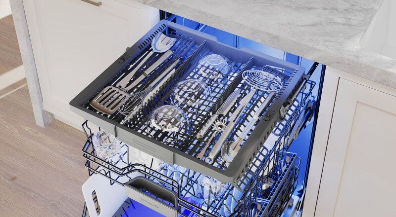 Thermador Sapphire 24" Top Control Smart Built-In Stainless Steel Tub Dishwasher with 3rd Rack and Interior Light, 44 dBA - Not Applicable (DWHD660EPR)