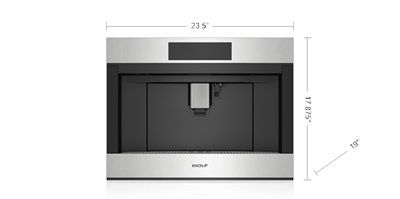 WOLF  WOLF COFFEE SYSTEM 24" PRO NON PLUMBED - Stainless Steel (EC2450TES)