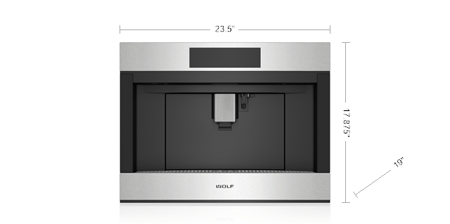 WOLF  WOLF COFFEE SYSTEM 24" PRO NON PLUMBED - Stainless Steel (EC2450TES)