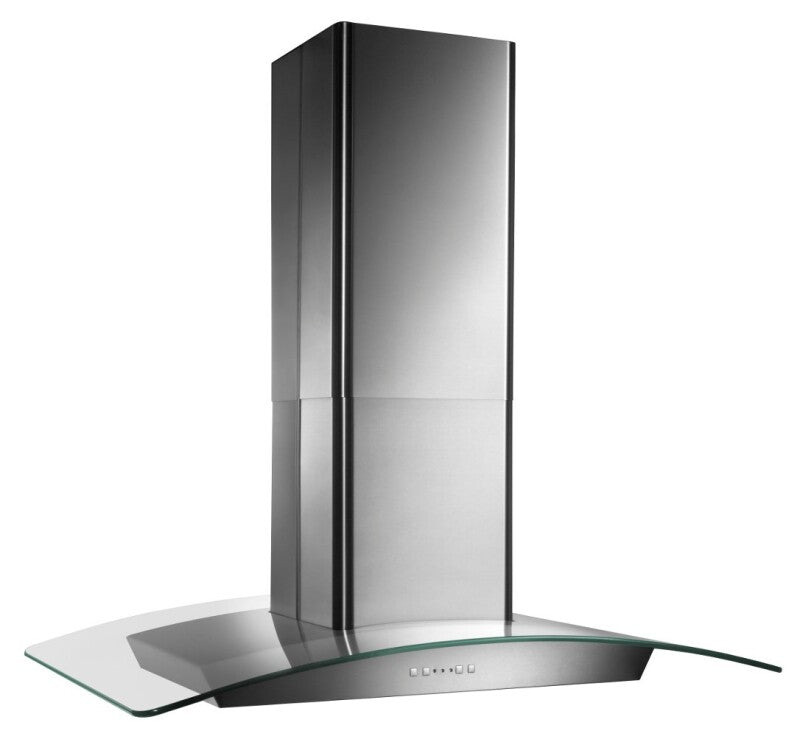 BROAN DISCONTINUED Elite 35-3/8-Inch x 25-5/8-Inch Convertible Curved Glass Canopy Island Range Hood, 520 Max Blower CFM -  (EI5936SS)