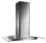 BROAN DISCONTINUED Elite 35-3/8-Inch x 25-5/8-Inch Convertible Curved Glass Canopy Island Range Hood, 520 Max Blower CFM -  (EI5936SS)