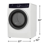 ELECTROLUX  Front Load Perfect Steam Electric Dryer with Instant Refresh ? 8.0 Cu. Ft. - White (ELFE7437AW)