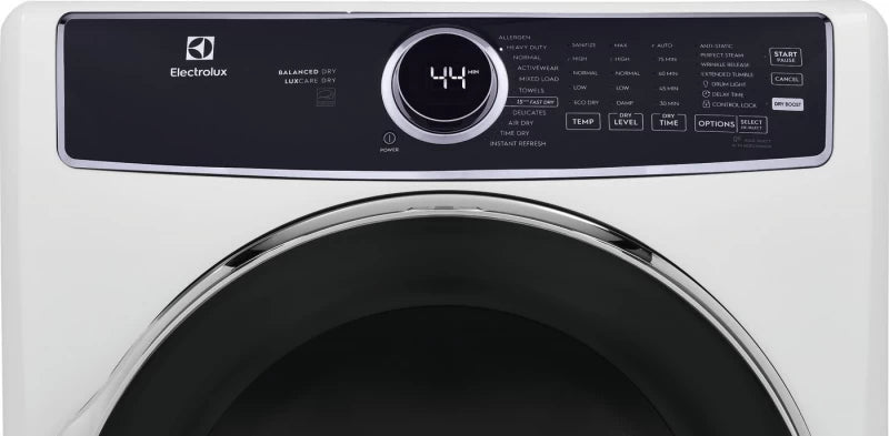 ELECTROLUX  Front Load Perfect Steam Electric Dryer with Balanced Dry™ and Instant Refresh ? 8.0 Cu. Ft. - White (ELFE7637AW)