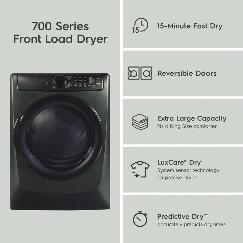 ELECTROLUX  700 Series Electric Dryer - 8.0 Cu. Ft. - Alpine (ELFE7738AA)