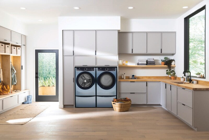 Electrolux  Front Load Perfect Steam Gas Dryer with Instant Refresh ? 8.0 Cu. Ft. - Glacier Blue (ELFG7437AG)