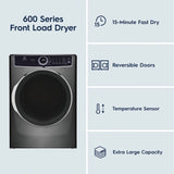 ELECTROLUX Front Load Perfect Steam Gas Dryer with LuxCare Dry and Instant Refresh ? 8.0 Cu. Ft. - Titanium (ELFG7637AT)