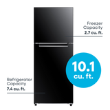 ELEMENT APPLIANCE 23.6-Inch 10.1 Cu. Ft. Top Freezer Refrigerator - Black (ENR10TFGBB)