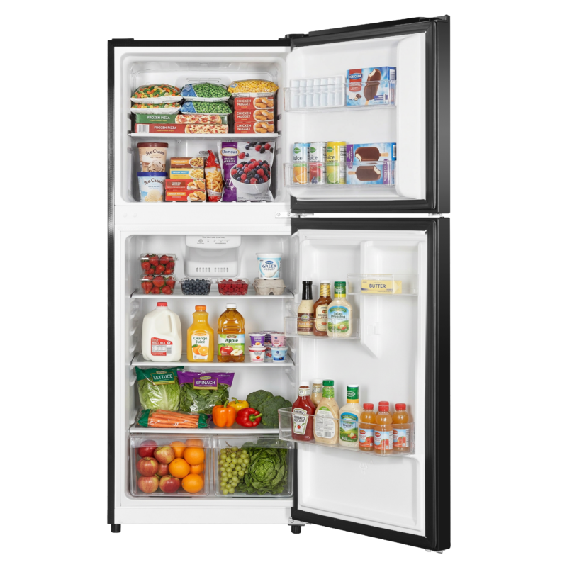 ELEMENT APPLIANCE 23.6-Inch 10.1 Cu. Ft. Top Freezer Refrigerator - Black (ENR10TFGBB)